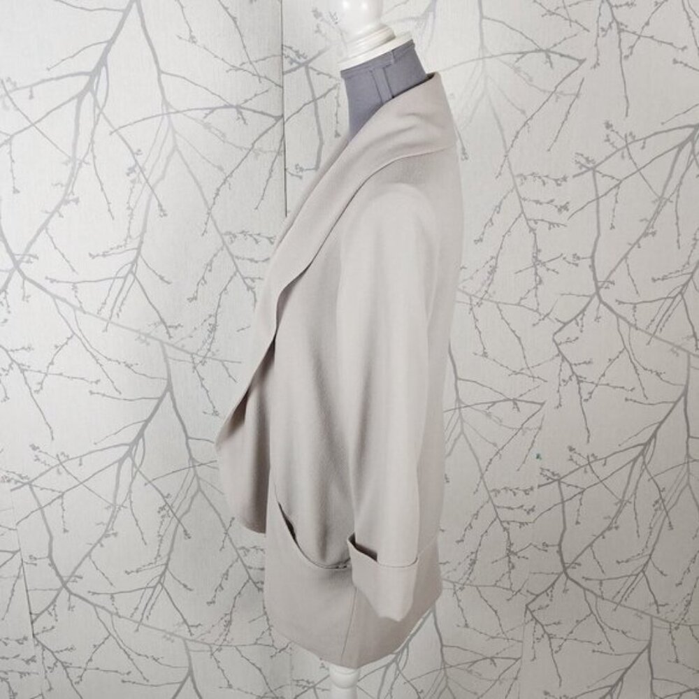 Wilfred Warm Gray Crepe Drape Open Front Chevalie… - image 3